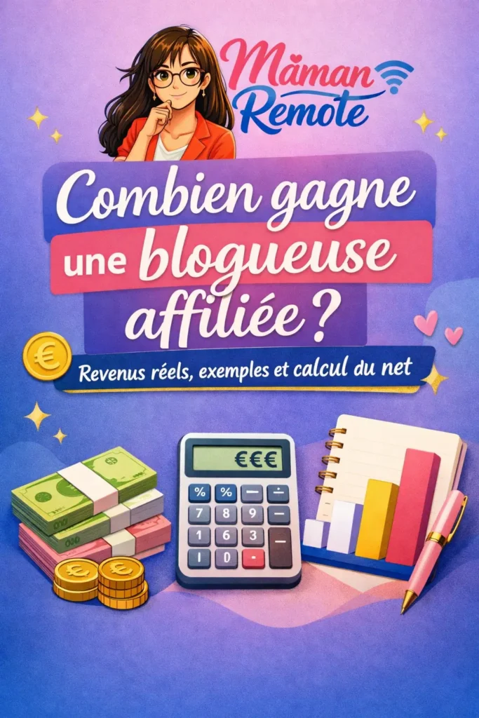 Combien gagne une blogueuse affiliée ? Revenus réels, exemples et calcul du net