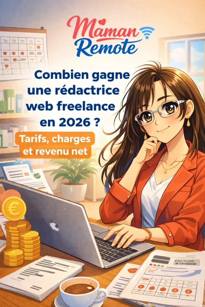 Combien gagne une rédactrice web freelance ? Le vrai calcul entre tarifs, charges et revenu net