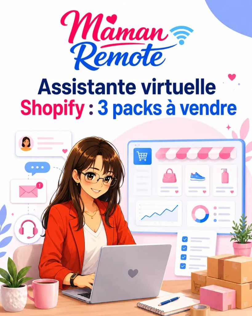 Assistante virtuelle Shopify : 3 packs à vendre