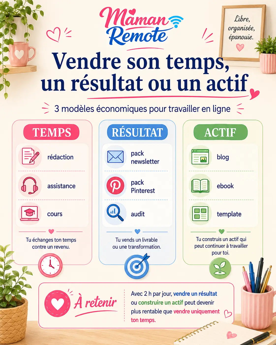 Vendre son temps un résultat ou construire un actif en ligne