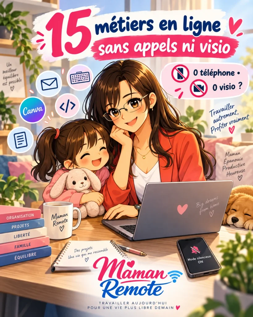 15 métiers en ligne sans appels téléphoniques ni visioconférences – Maman Remote
