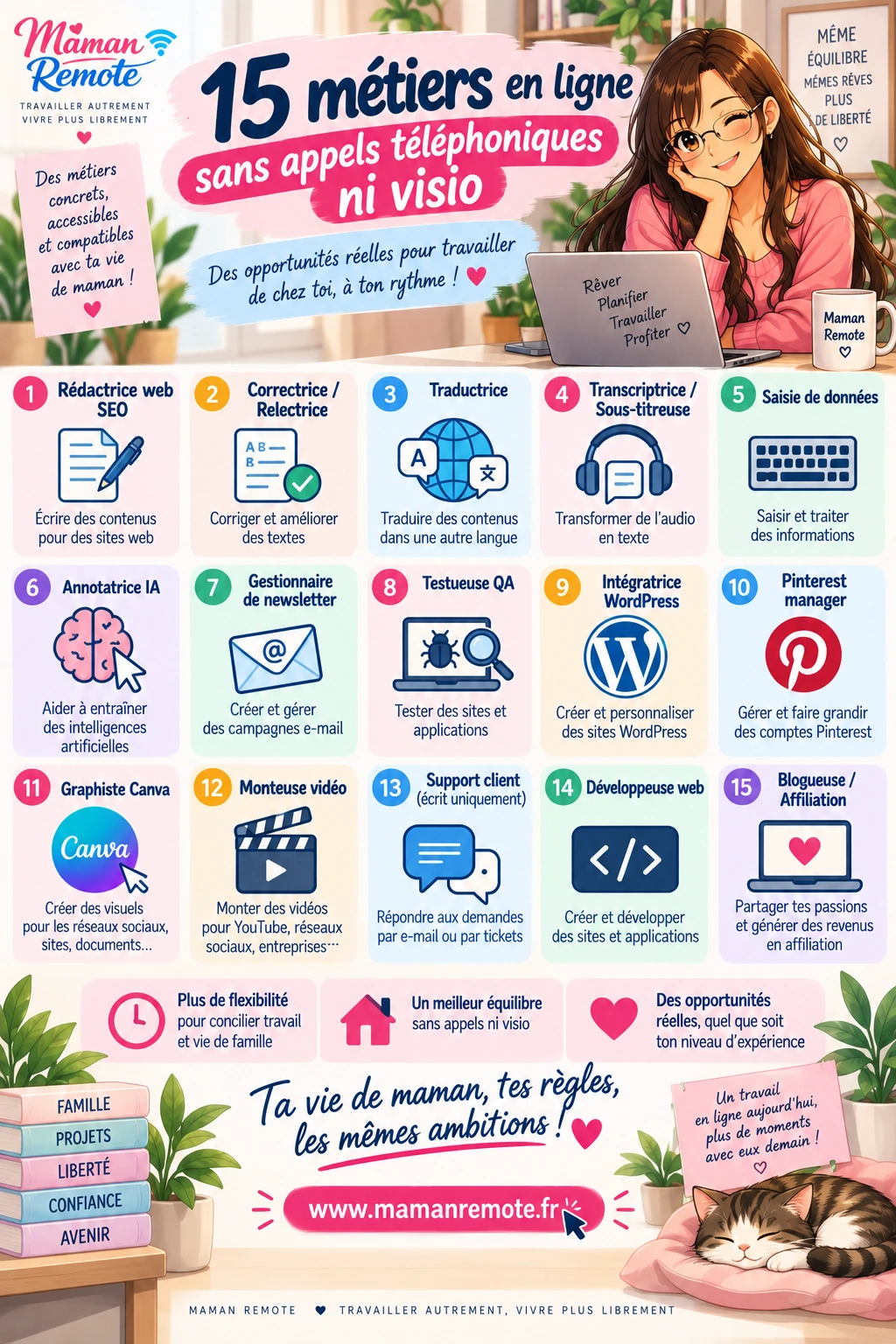 Pinterest : 15 métiers en ligne sans appels téléphoniques ni visio