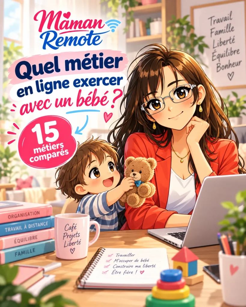 Quel métier en ligne exercer avec un bébé ? Quinze métiers comparés