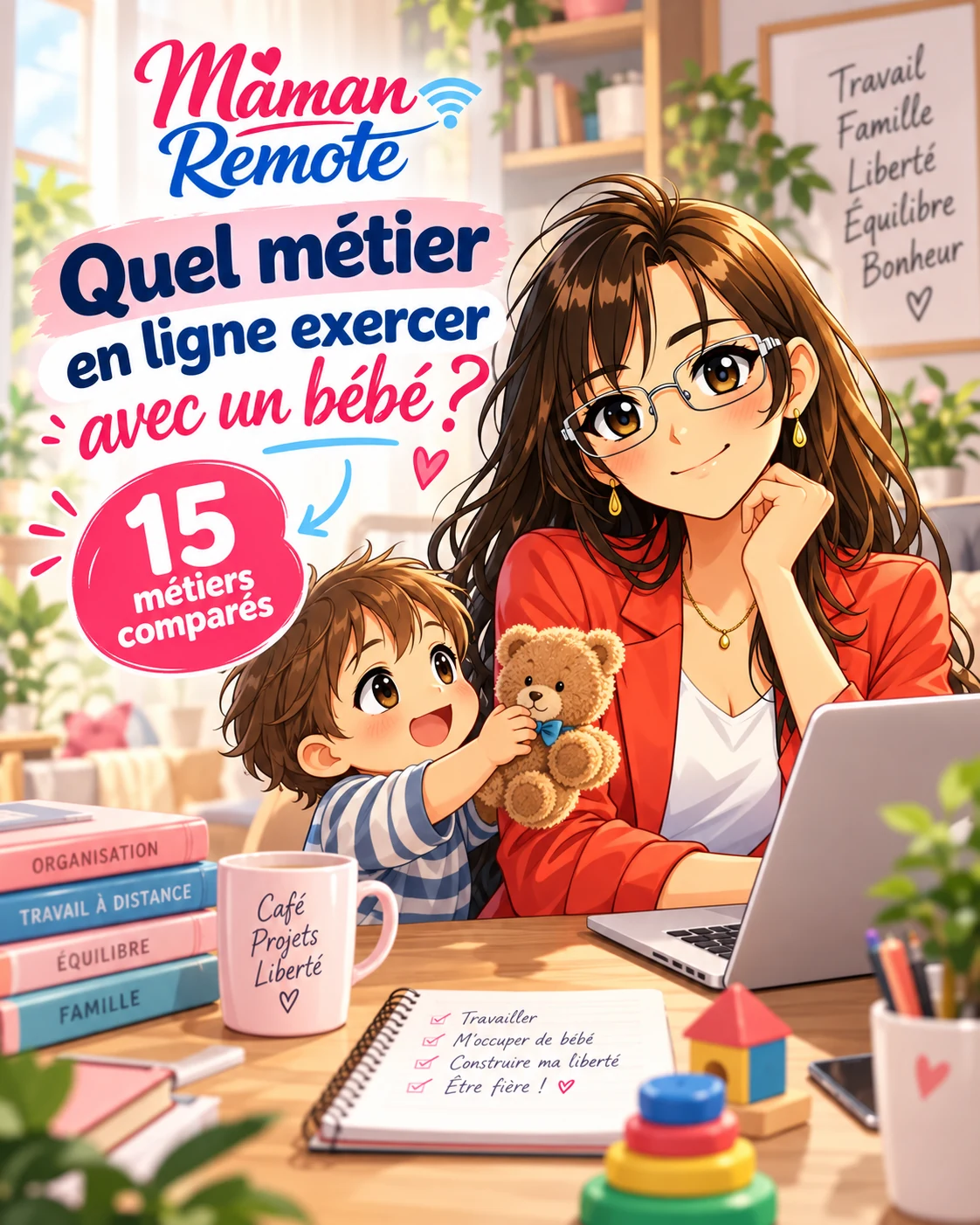 Quel métier en ligne exercer avec un bébé ? Quinze métiers comparés