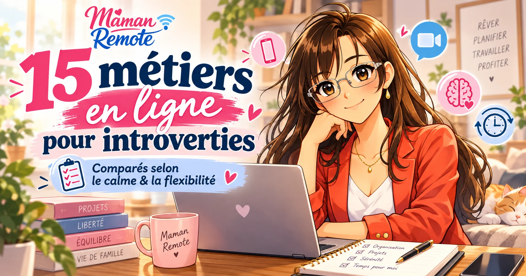 15 métiers en ligne pour introverties comparés selon le calme et la flexibilité