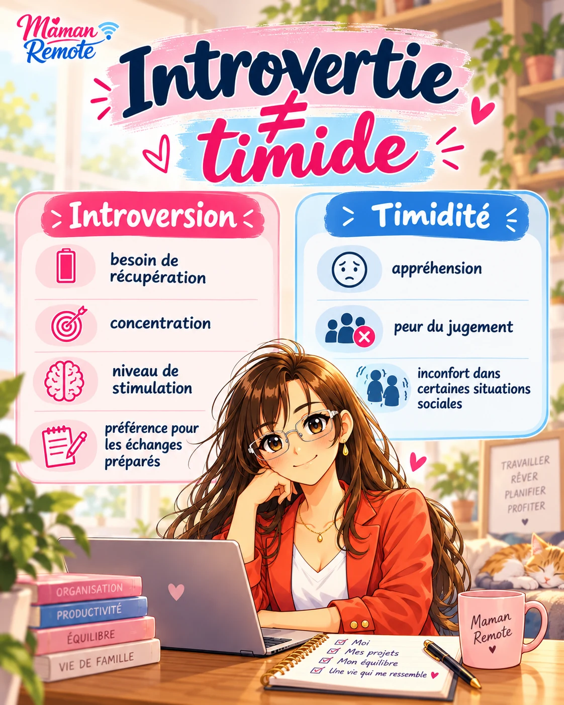 Différence entre introversion et timidité au travail