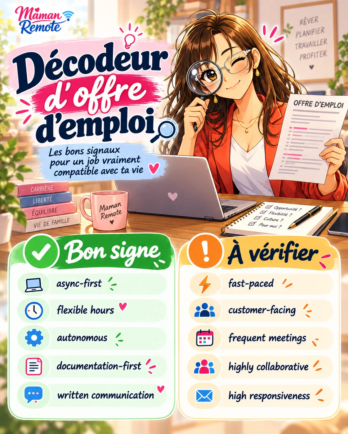 Mots-clés à repérer dans une offre d’emploi pour introvertie.